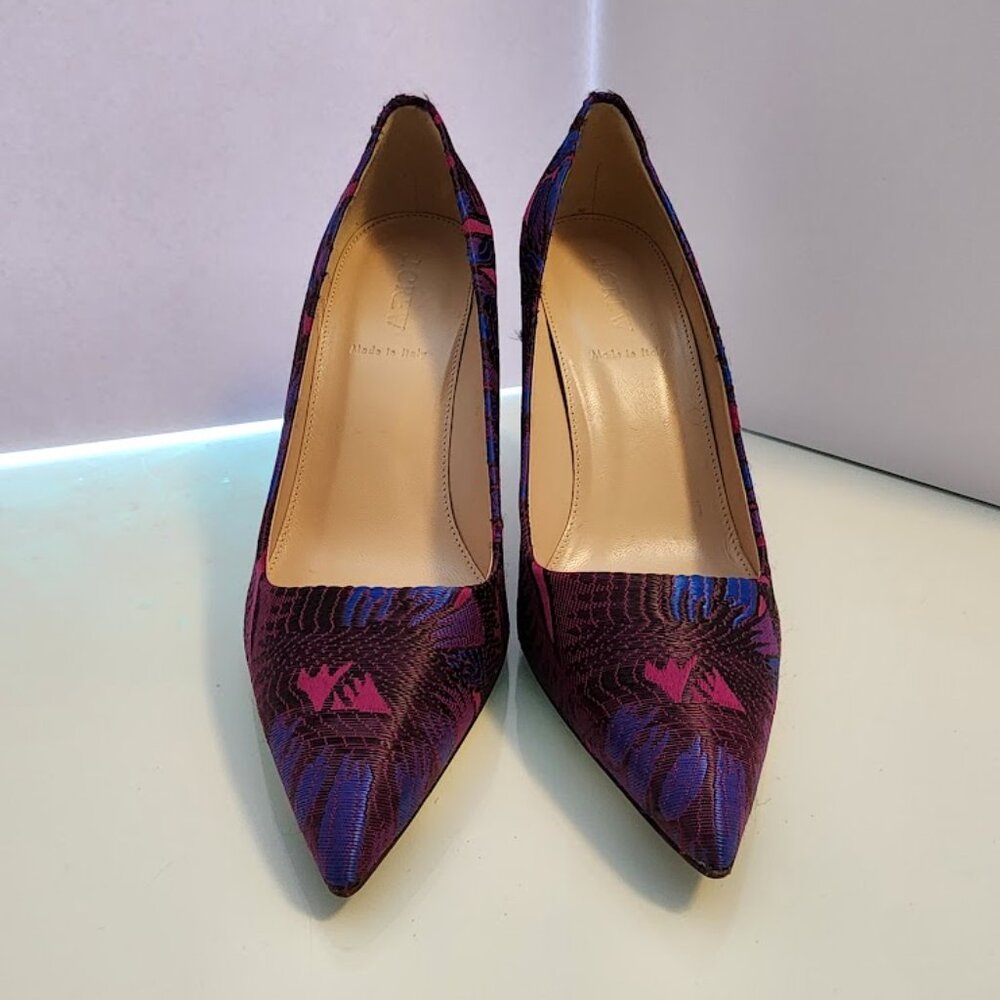 Brand New! J. Crew Purple and Blue Floral Pumps Size 8 - Picture 3 of 7